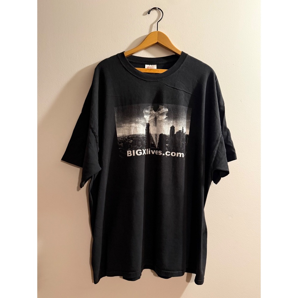 Vintage Hanes Heavyweight BIGXlives Cityscape Graphic T-Shirt Black 3XL Mens